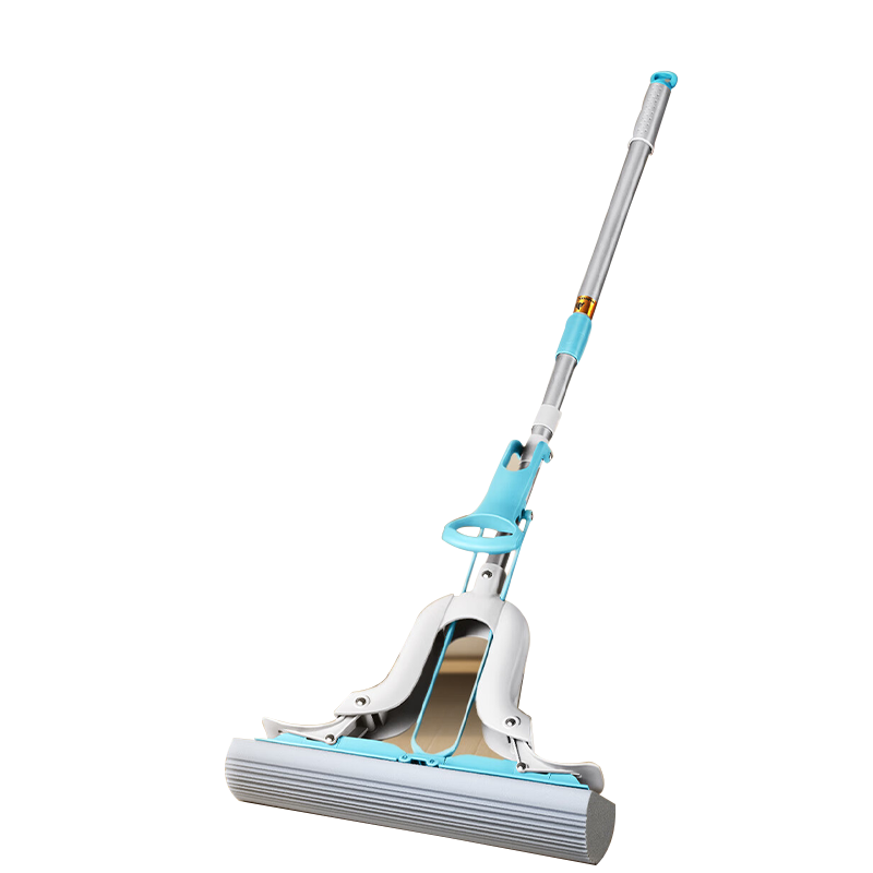 美丽雅胶棉拖把34cm伸缩杆139cm2拖头吸水海绵干湿两用免手洗一拖净2025