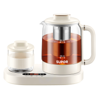 苏泊尔(SUPOR)0.8升容量 多功能全自动养生壶烧水壶煮茶壶热水壶 高硼硅玻璃壶身智能恒温 304不锈钢 08Y31