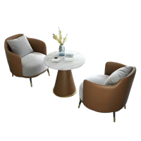 智叶舟沙发组合单人位*2+圆桌套