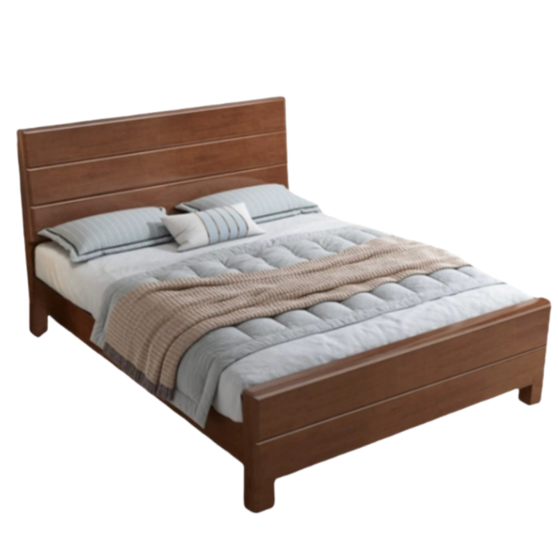 华立伟木质床+床垫100*200*100cm套