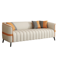 智叶舟洽谈沙发三人位182*62*60cm张