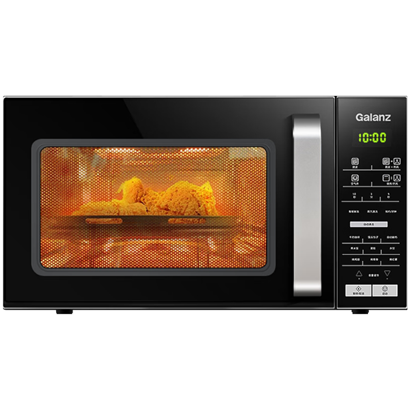 格兰仕(Galanz)空气炸微波炉烤箱一体机 家用20L容量 360°转盘加热不锈钢内胆智能菜单光波炉BB0-C2