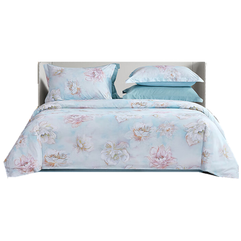 梦洁 纯棉印花四件套:花香醉梦(被套200*230cm)