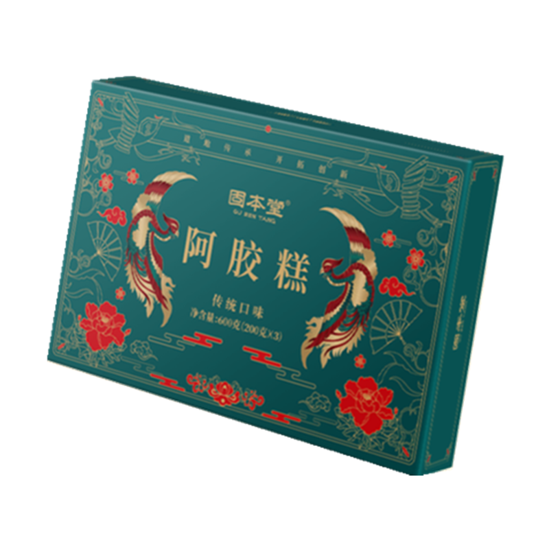 固本堂阿胶糕传统口味600克(200克/盒*3盒)