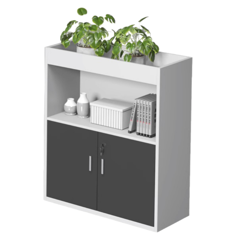 智叶舟资料存储柜镂空两门80*30*80cm台