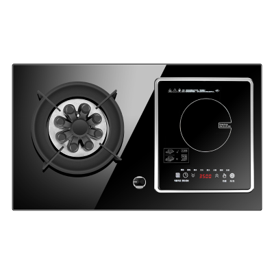 欢呼好太太5.2kw电气两用一体燃气灶 台嵌两用九腔气电灶3500W一电一气电磁炉钢化玻璃煤气灶 天然气A028
