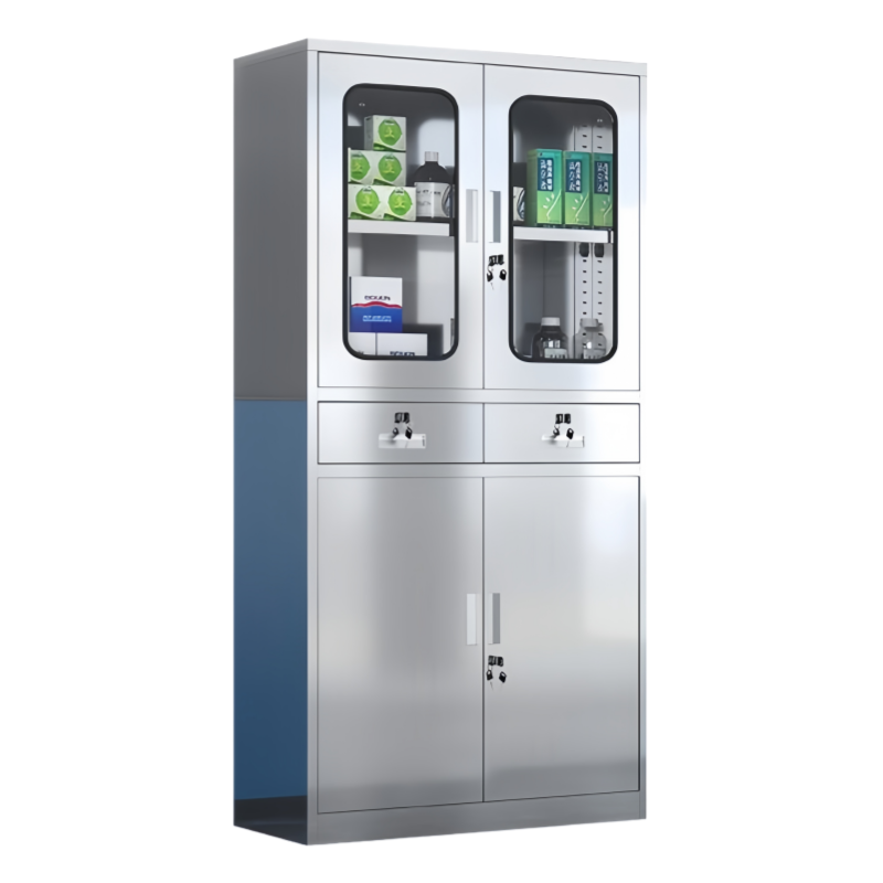 智叶舟不锈钢收纳柜中二斗90*40*180cm台