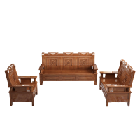 智叶舟实木沙发组合184*73*101cm(3+2+1)套