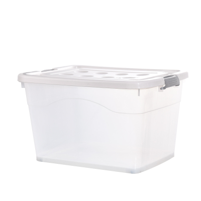 翌嘉 YJ4060307透明收纳箱衣服整理箱带轮物品收纳箱