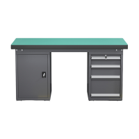 围达 重型钳工台工具桌 180*75*80cm门+4抽 张
