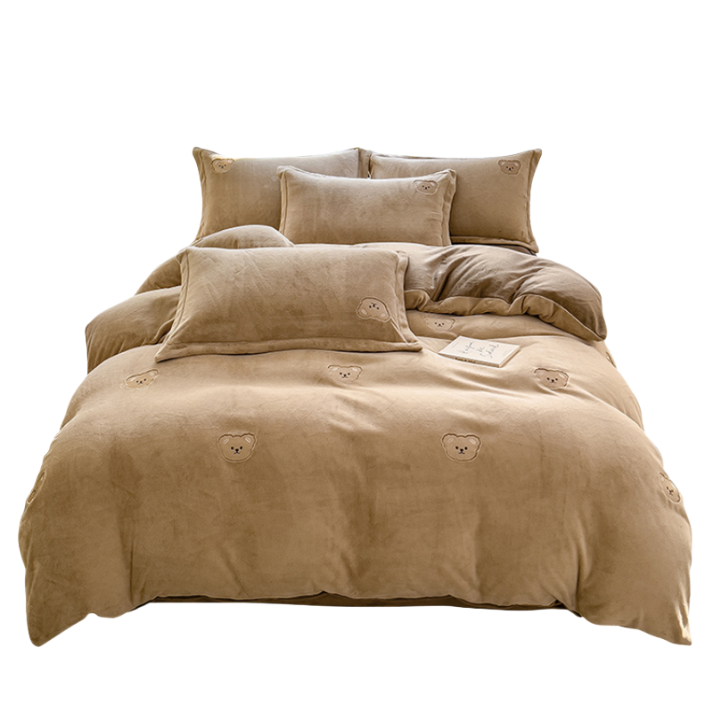 铭思达 牛奶绒三件套