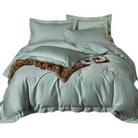 婵思 60支长绒棉绣花床上用品套件