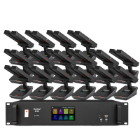 惠度(HuiDu)QH-6900M无线手拉手话筒视像会议天线盒远距离视频跟踪阵列电容麦克风双方管款一拖二十