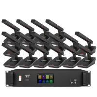 惠度(HuiDu)QH-6900无线手拉手话筒视像会议天线盒远距离视频跟踪阵列电容麦克风方管款一拖十六