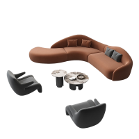 锁匠 商务沙发1+1+3+茶几套