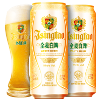 青岛啤酒(TSINGTAO)白啤(11度)500ml*12罐 整箱装 官方直营 新老包装随机混发