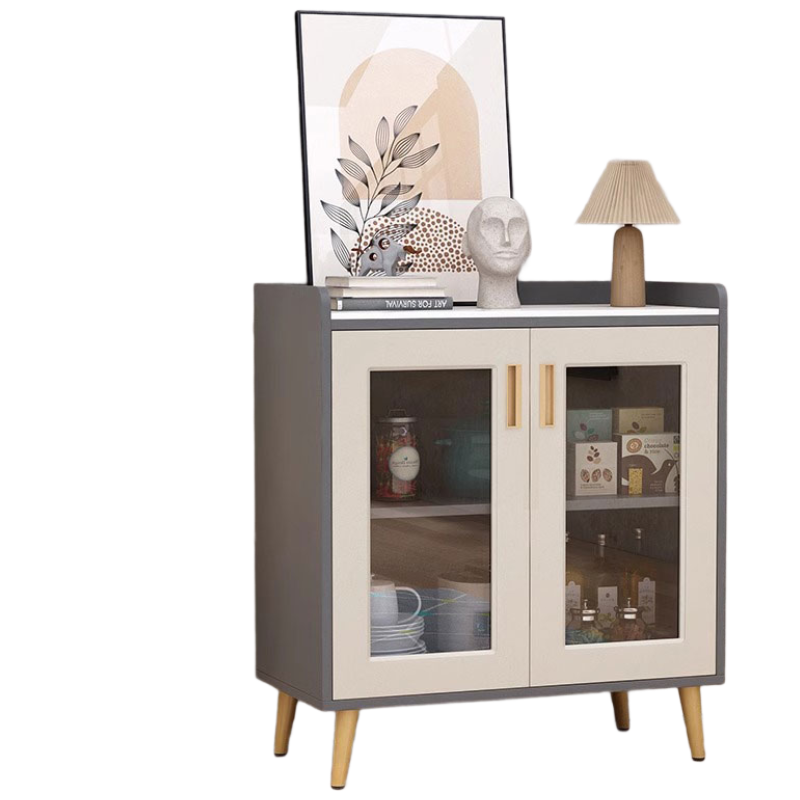 质凡岩板餐边柜现代简约茶水柜客厅靠墙柜多功能家用现代收纳碗柜