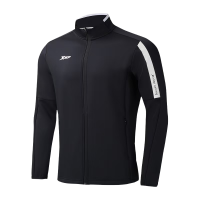 特步针织外套978329068007(正黑色)