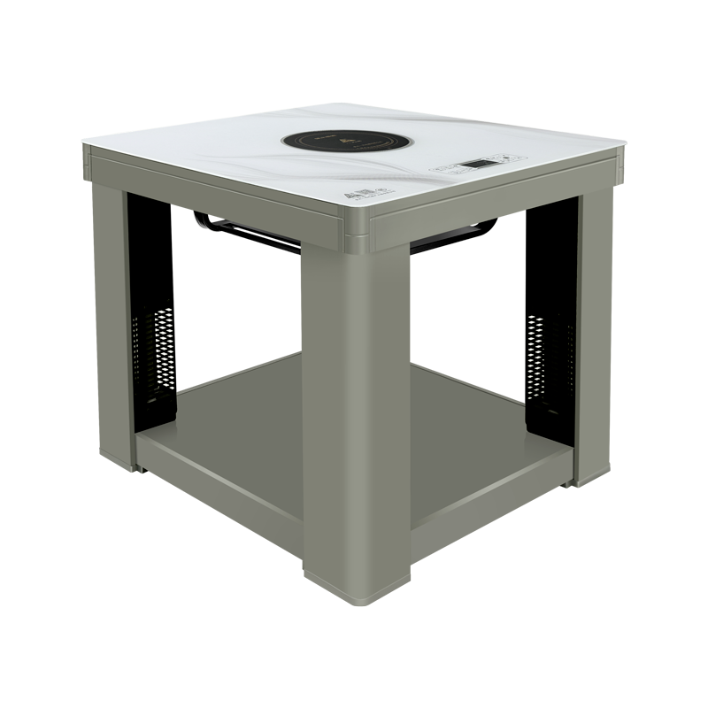 一均25款AX5T年年有余80*80CM钢玻电陶炉电暖炉方机取暖桌电暖桌家用多功能烤火桌取暖炉电暖方桌