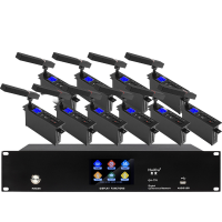 惠度(HuiDu)QH-770嵌入式有线手拉手会议话筒全数字视像跟踪签到投票表决型麦克风方管款一拖八