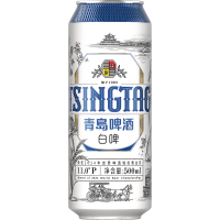 青岛啤酒TSINGTAO白啤11度500ml*12听(2020版) 国产官方自营