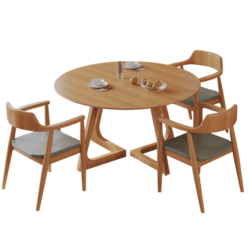 豫龙都洽谈桌休闲桌椅橡木套