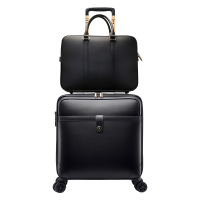 铁洋 子母拉杆箱 801N黑色16寸 套