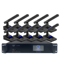 惠度(HuiDu)HD-830B有线手拉手会议麦克风大小型工程多功能会议室桌面台式电容方管话筒代表麦