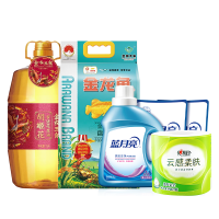 金龙鱼Y大米5kg+胡姬花花生油5L+多芬沐浴乳组合+蓝月亮洗衣组合