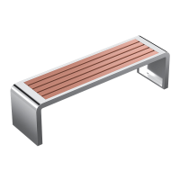 翌嘉YJ3112002 不锈钢塑木公园椅广场休闲长椅长凳 1.5米