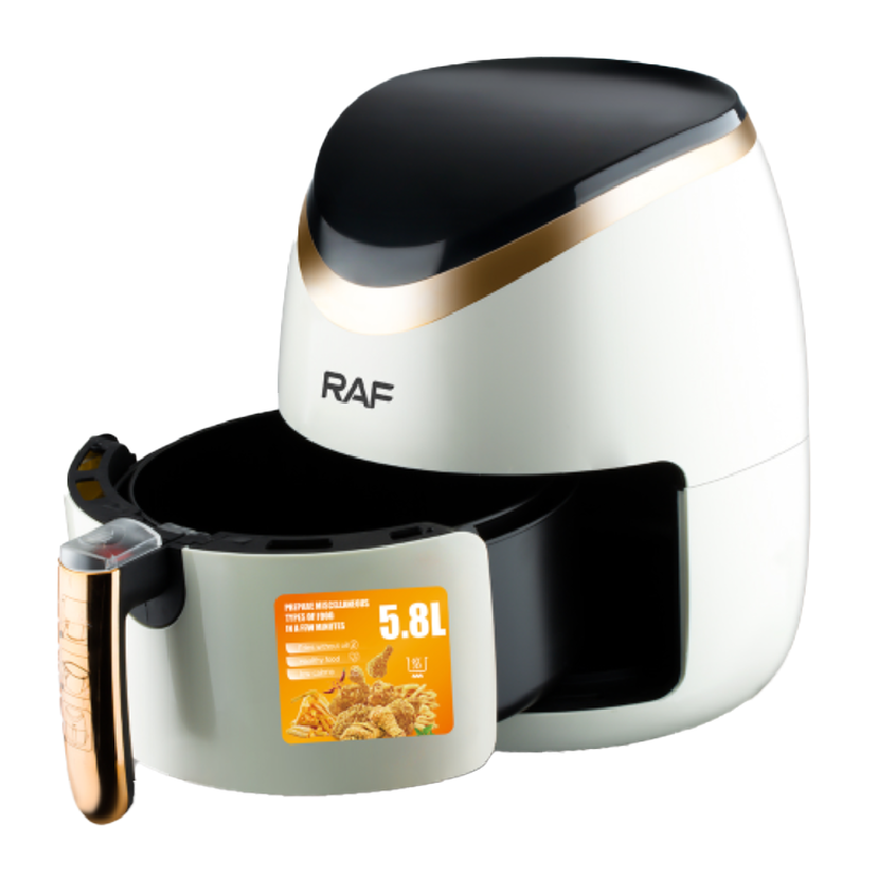 RAF欧规智能可触空气炸锅5.8L大容量家用全自动智能多功能