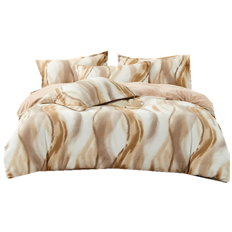 恒源祥TBK2069水波纹暖绒四件套200*230cm