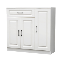 汐实木鞋柜三门个