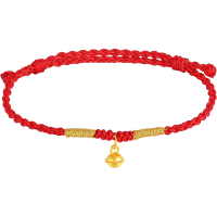 Alice爱丽丝珠宝 足金999铃响福至福铃红韵红绳手链 H0400074