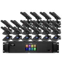 惠度(HuiDu)QH-9200M有线手拉手会议话筒视频跟踪会议系统麦克风8芯屏蔽线网线台式双方管话筒一拖三十