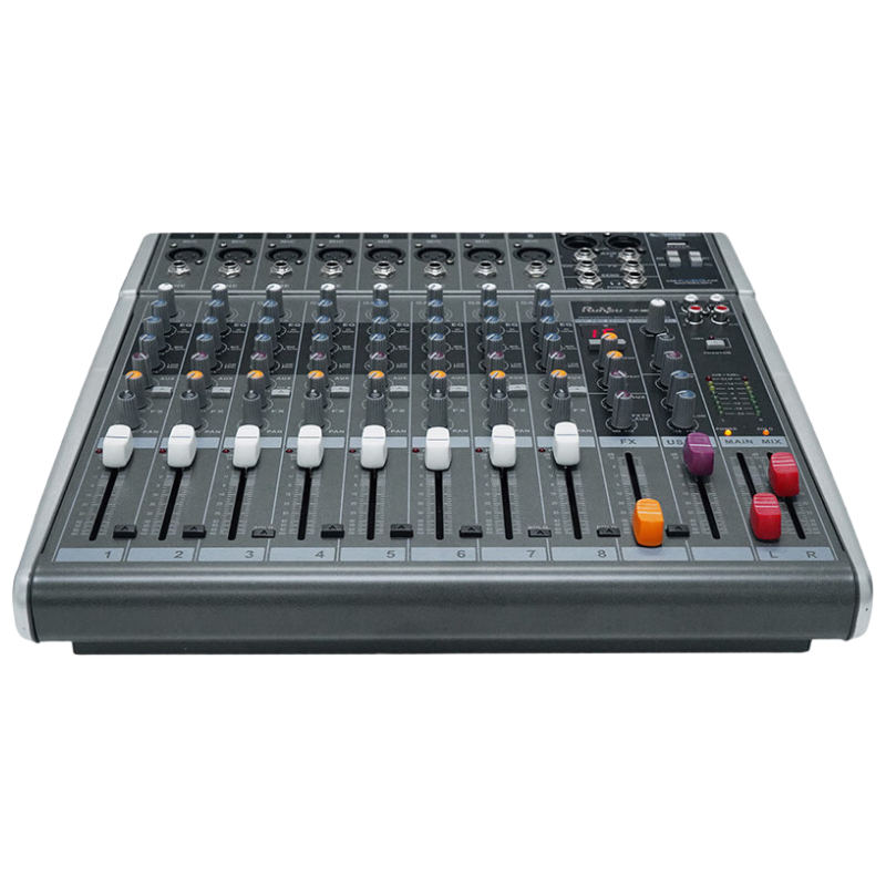 润普Runpu 国产化专业会议八路调音台8路舞台户外演出大型带混响效果本地扩音调音台 RP-MG08