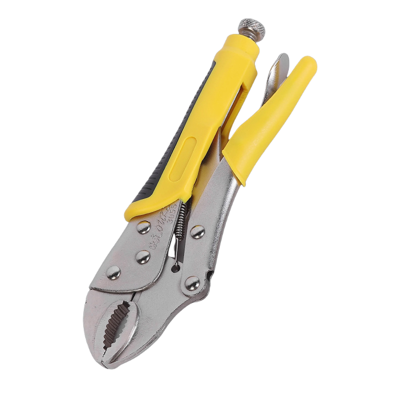 欧克(Ouke)双色柄圆口大力钳微调螺杆旋钮固定夹持钳10英寸250mmOK-3055\把