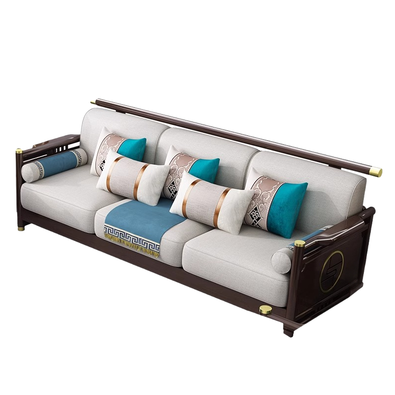 智叶舟中式沙发三人位224*81*85cm张