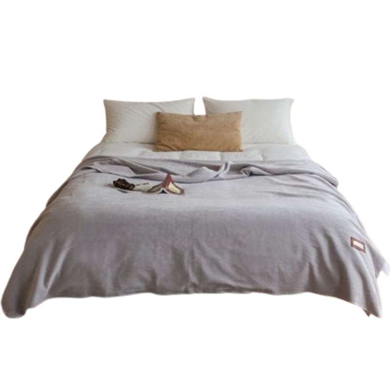 昕蓝梦 简约纯色仿羊绒毯 100*150cm 条