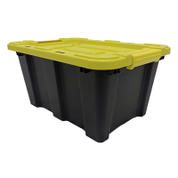 勿拍 京财祺源 家用工业风车载收纳箱户外工具收纳箱25L(新款黄盖) JCY-A983SNX001