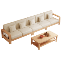 鑫木樽沙发五人位+茶几套