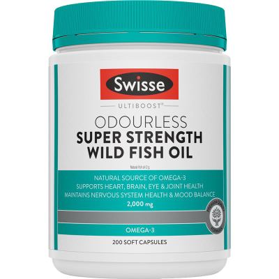 Swisse 野生天然深海鱼油软胶囊 2000mg 200粒 1瓶装 无腥味高浓度鱼油/深海鱼油 澳洲进口