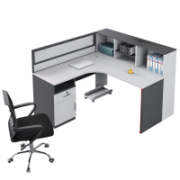 豫龙都屏风办公桌椅组合套