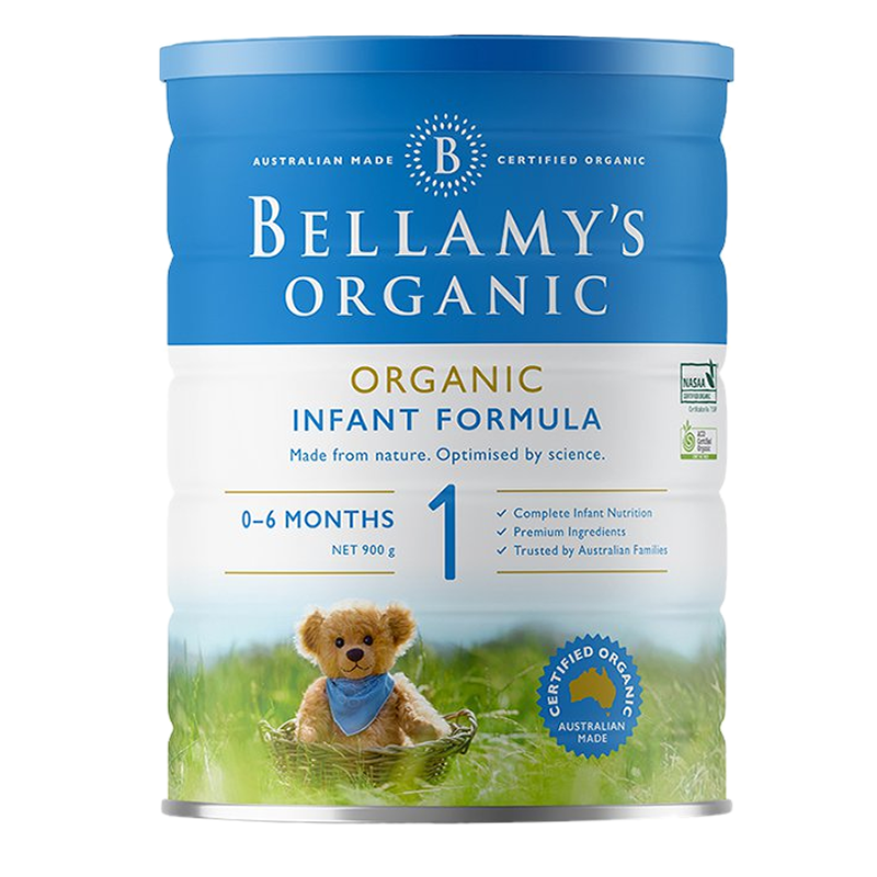 3罐装-海外直邮-原装进口澳洲贝拉米Bellamys 婴幼儿牛奶奶粉1段(0-6个月)800g