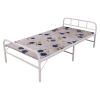 翌嘉 YJ4052502钢木床简易折叠床单人床两折折叠午休床铁架床 0.9米白色