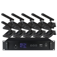 惠度(HuiDu)BA-6820E无线手拉手话筒桌面式讨论型远距拾音高端会议演讲多媒体教育电容麦克风手持话筒