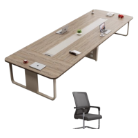 静科长条桌600*140*75cm+20把椅子套