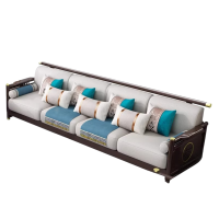 智叶舟中式沙发四人位297*81*85cm张