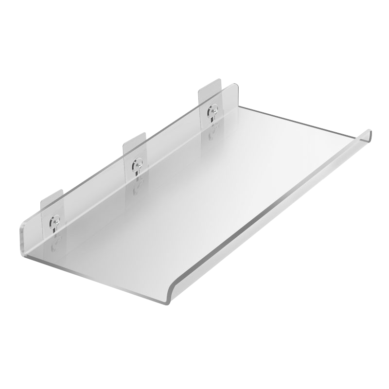 翌嘉YJ4122647 亚克力夹缝镜柜层隔板卫生间浴室壁挂储物架免打孔墙上置物架