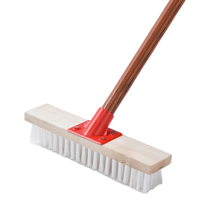 京财祺源 木柄尼龙地刷 长柄户外硬毛清洁地面污渍地板刷 宽50cm JCY-A439SZ006